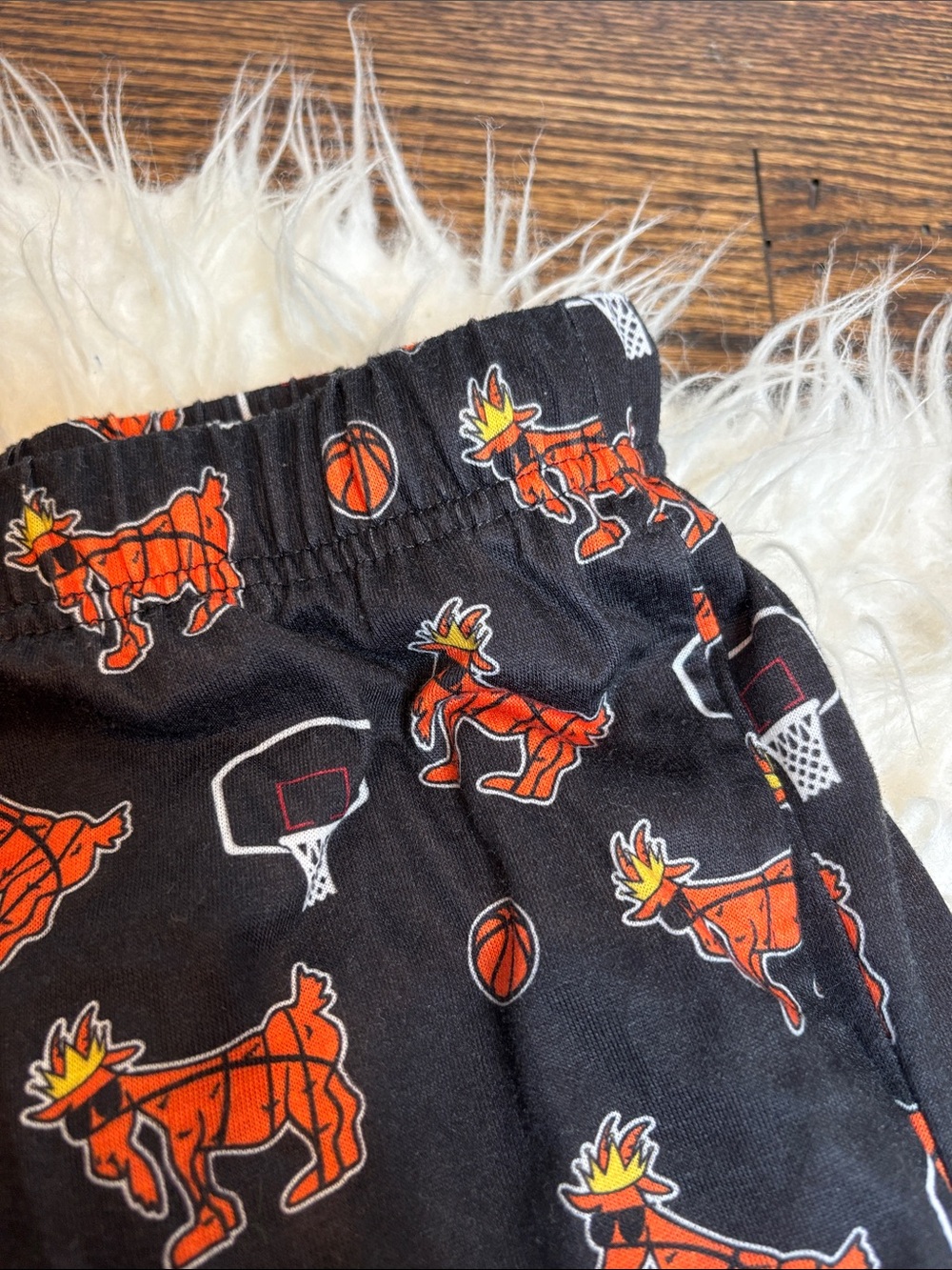 GOAT Youth XL Pajama Pants Basketball Goat Print Lounge Sleepwear Boys EUC - Picture 6 of 15
